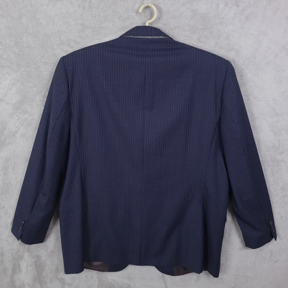 Cremieux loro piana blazer mens 44L- 50 Blue button front 100% wool Canada